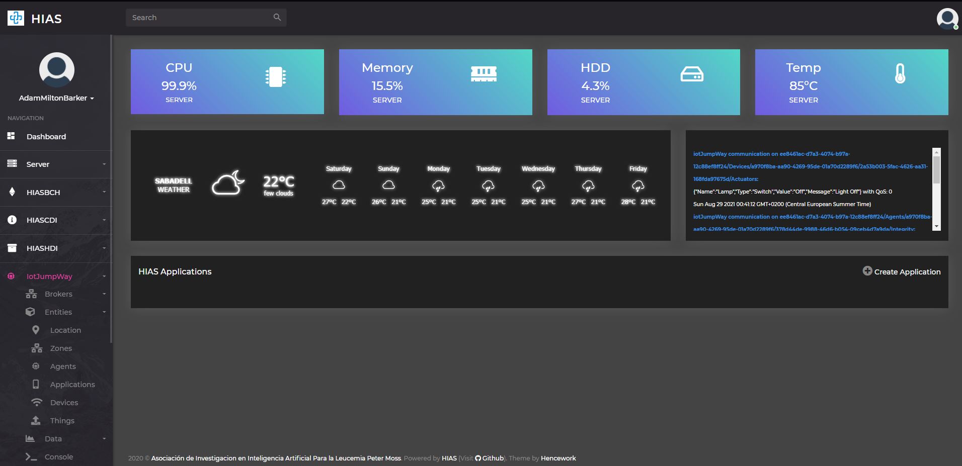 iotJumpWay Credentials
